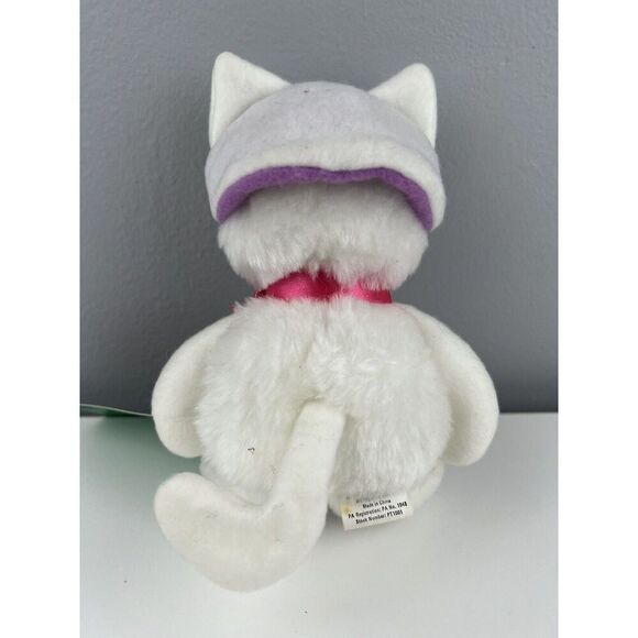 Vintage 1988 Purr-Tenders Sock-Ems Hallmark Burger King Plush Toy Cat Mouse Flip - Picture 4 of 7